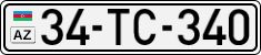 License plate of Azerbaijan, Cars