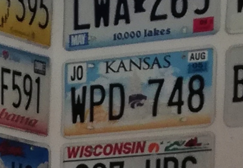 WPD 748, License plate without vehicle 
