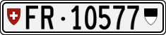 License plate of Switzerland, Cars