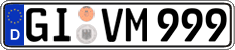 German license plate, Regular plates