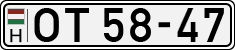 license plates of Hungary, Oldtimers (1990)