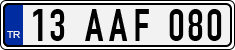 License plate of Turkey, Regular plates