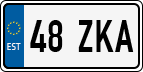 License plate of Estonia, Regular car plates (US-size)