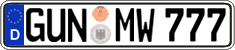 German license plate, Regular plates