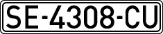 License plates of Spain, 1971 year series