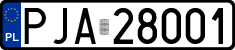 License plates of Poland, Regular car plates