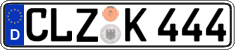 German license plate, Regular plates