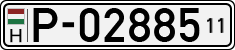 license plates of Hungary, Temporary (1990)