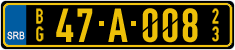 License plate of Serbia, Diplomatic
