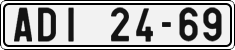 License plate of the Czech Republic, Cars (1960)
