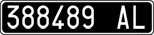 License plate of Italy, Cars (1927 year series)