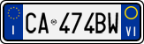 License plate of Italy, Cars (1994 year series)