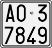 License plate of Italy, Motorcycles (1927 year series)