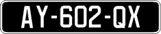 French license plate, SIV (oldtimers)