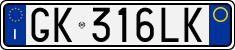 License plate of Italy, Cars (1994 year series)