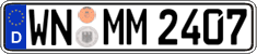 German license plate, Regular plates