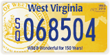 West Virginia, Sesquicentennial (S/Q 123456)