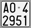 License plate of Italy, Motorcycles (1927 year series)