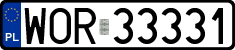 License plates of Poland, Regular car plates