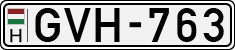 license plates of Hungary, Cars (1990)