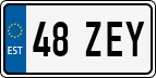 License plate of Estonia, Regular car plates (US-size)