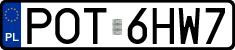 License plates of Poland, Regular car plates