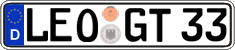German license plate, Regular plates