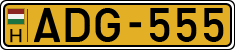 license plates of Hungary, Commercial vehicles (1990)