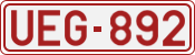 License plate of Belgium, 1951 year system