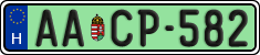 license plates of Hungary, Regular plates (2022)
