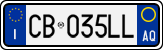 License plate of Italy, Cars (1994 year series)