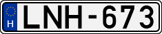 license plates of Hungary, Cars (1990)
