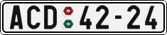 License plate of the Czech Republic, Cars (1960)
