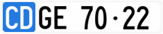 License plate of Switzerland, Diplomatic
