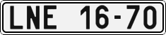 License plate of the Czech Republic, Cars (1960)
