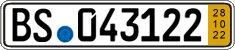 German license plate, Short-term transit plates