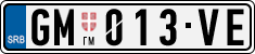 License plate of Serbia, Cars