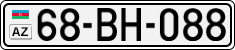 License plate of Azerbaijan, Cars