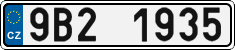License plate of the Czech Republic, Cars (2001)