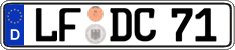 German license plate, Regular plates