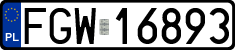 License plates of Poland, Regular car plates