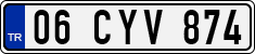 License plate of Turkey, Regular plates