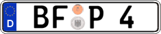 German license plate, Regular plates