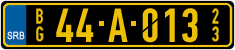 License plate of Serbia, Diplomatic