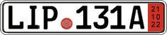 German license plate, Export transit plates