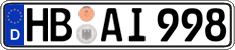 German license plate, Regular plates