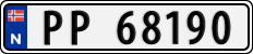 License plate of Norway, Cars