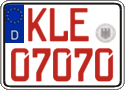 German license plate, Red license plates