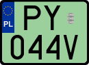 License plates of Poland, Electric vehicles