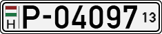 license plates of Hungary, Temporary (1990)